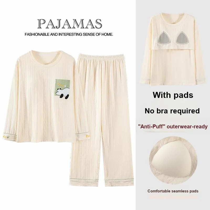 Mulong Family Pajama Set Women's Apricot-2