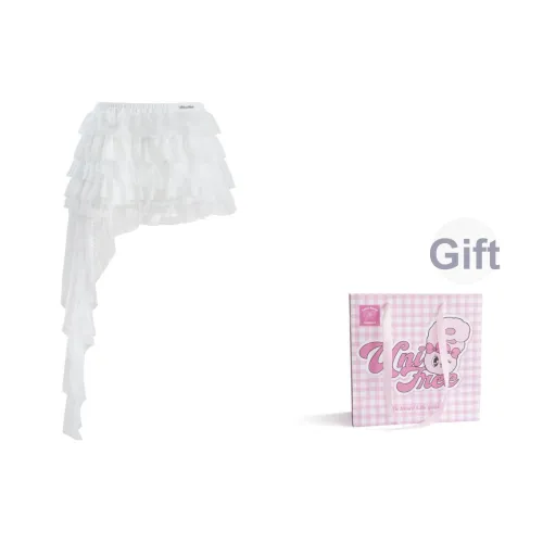 UNIFREE Повседневные короткие юбки Женские Белые