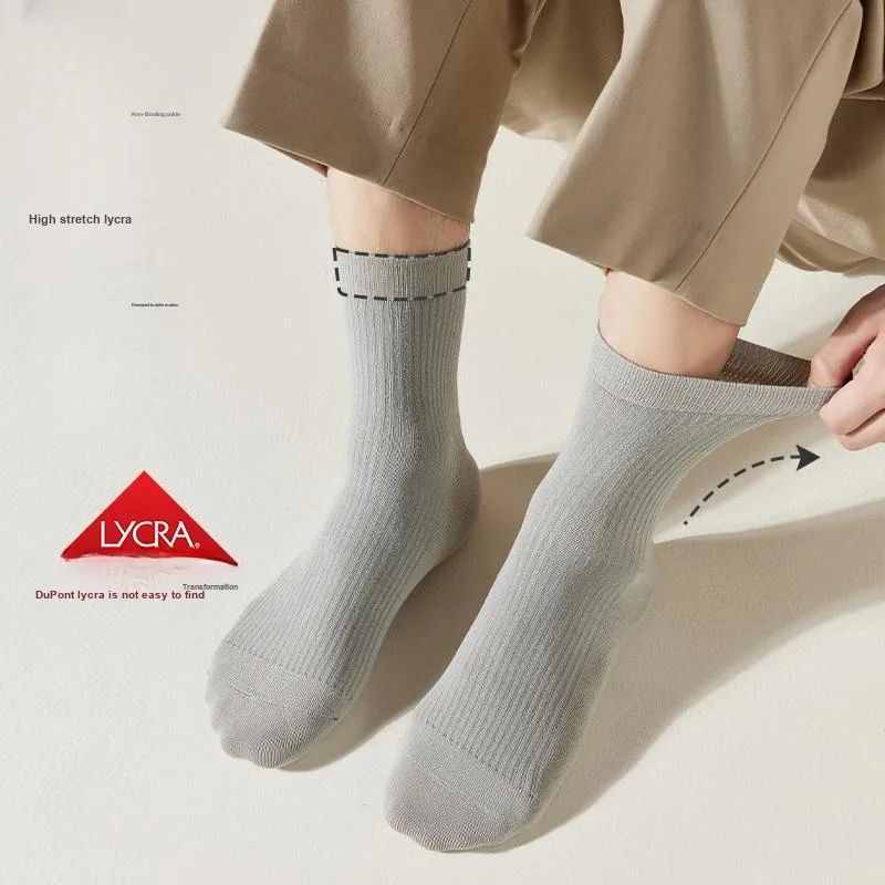 Lan Miao Mid Calf Socks Men's 5 Pack-2