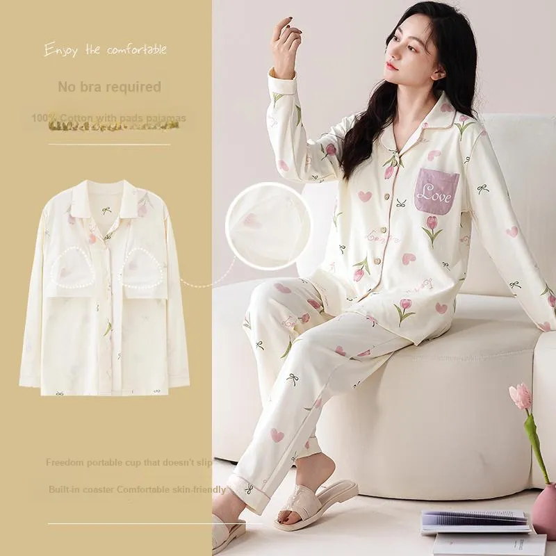 Pretty Lady Pajama Set Women's Ecru-3