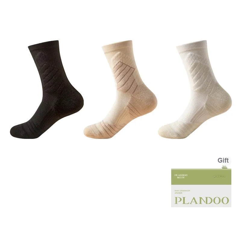 PLANDOO Mid Calf Socks Men's Shopping Bag 3 Pack-2