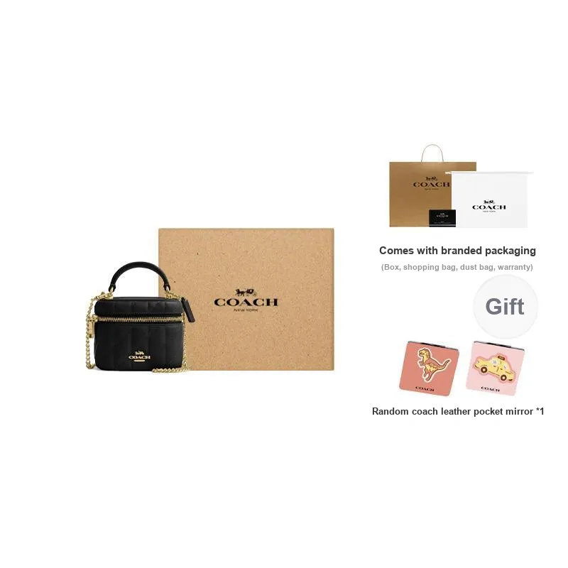 COACH Ava Nappa Leather Shoulder Bag Crossbody Bag Handbag Mini Women's Black-8