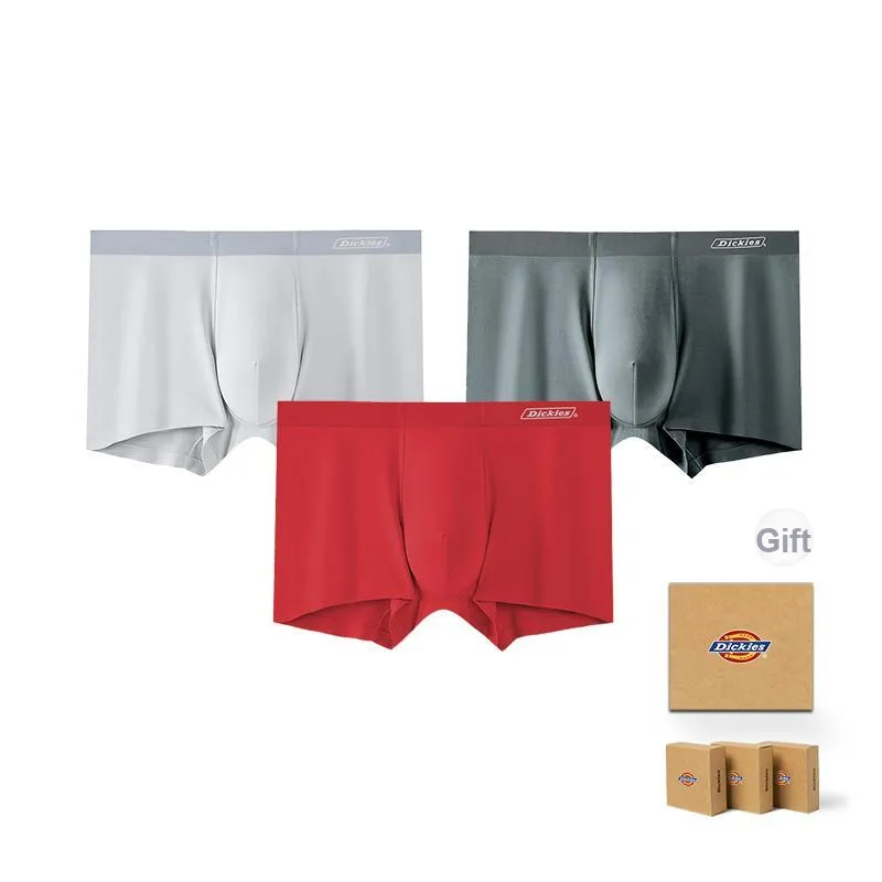 Dickies Underwear Gift Box Men's Seamless High Rebound Boxer Briefs 3 Pack-24