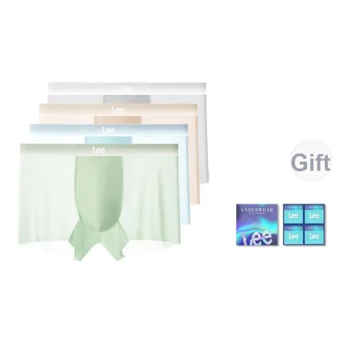 Lee совместный модель нижнего белья Мужской Летний Дышащий 7A Антибактериальный Боксеры 4 шт Независимый Подарочный Набор Коробка