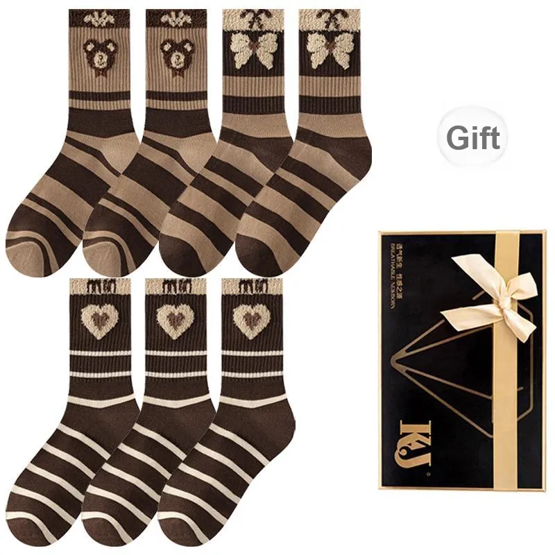 KJ Mid Calf Socks Unisex Gift Box 7 Double Packs-14