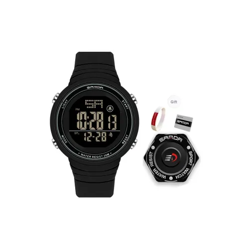 Sanda Electronic Механизм TPU Ремешок Часы Унисекс Белый Циферблат