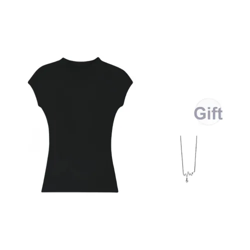 Mu Qingqing T-Shirt Женская Черная