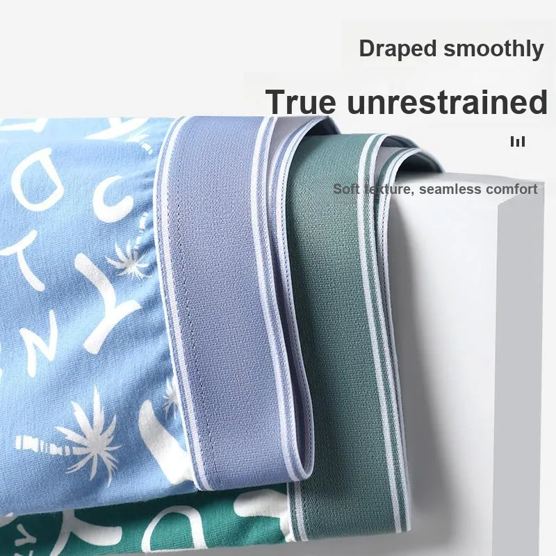 RED DRAGONFLY 100% Cotton Underpants, Skin Friendly And Comfortable Men's Box 4 Pack-7