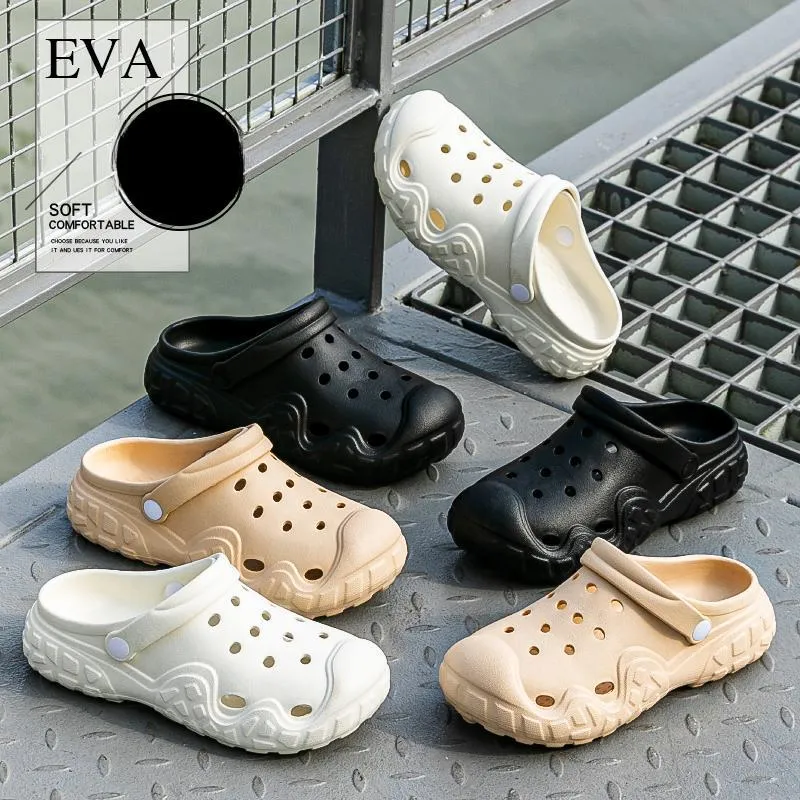 LUNNIFEIYA Platform Clogs For Men And Women's Summer Instagram Style Reversible Couple Beach Sandals-6