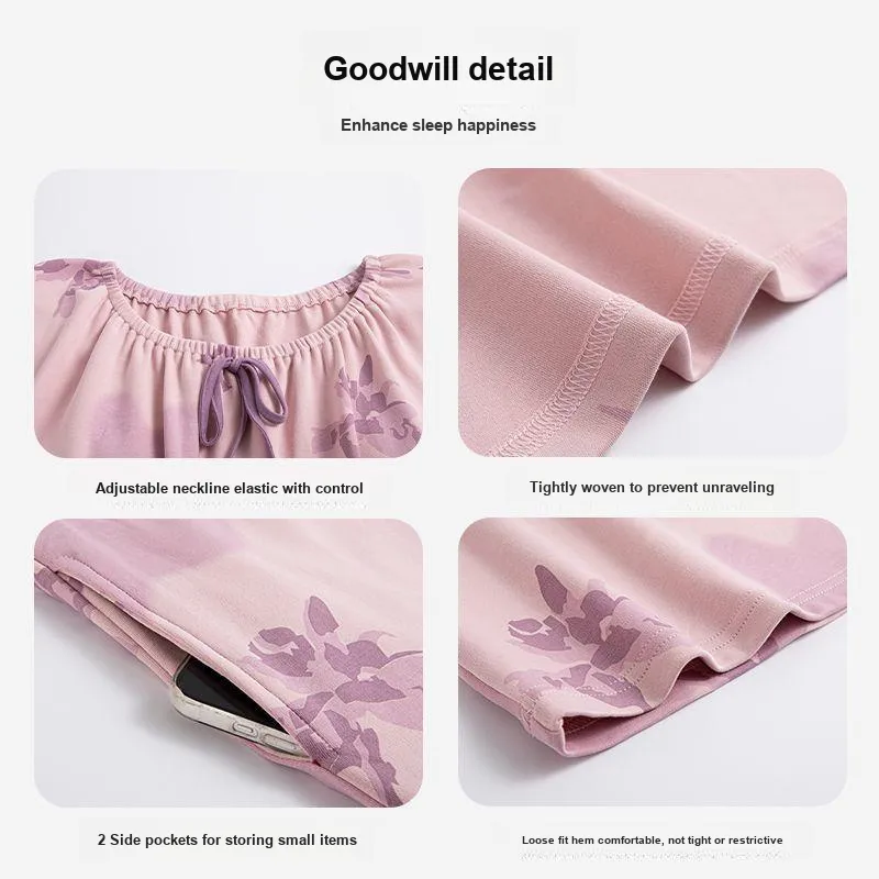 JINXU Nightgown Women's Light Lavender-2