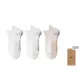 [3 Pack]Women's Socks: White/White/Light Apricot