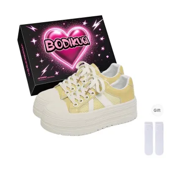 Boldi Kuki Breathable Height Increase Low Top Skateboard Shoes Women's