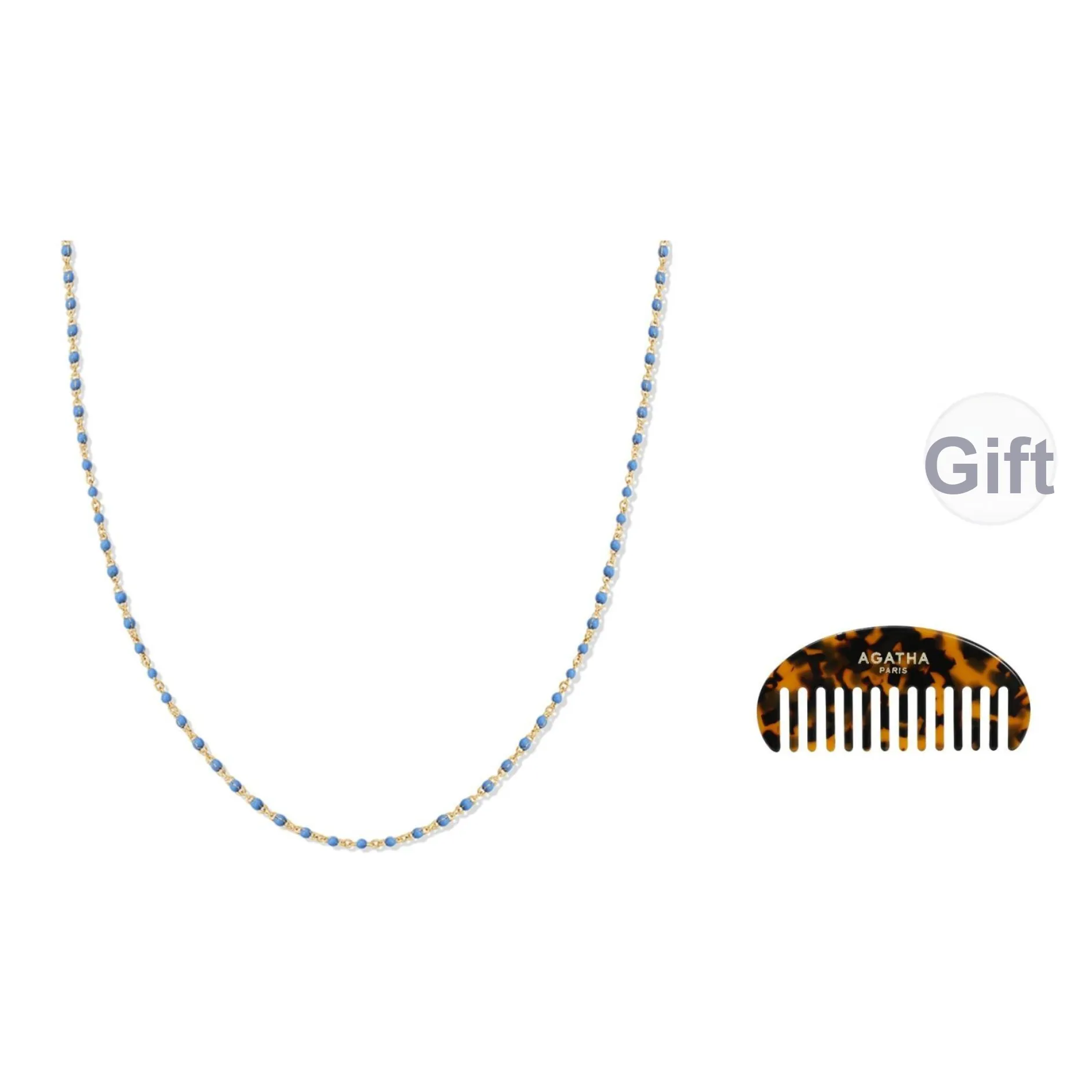 Agatha Эмаль Ожерелья Женские Павлин Синий