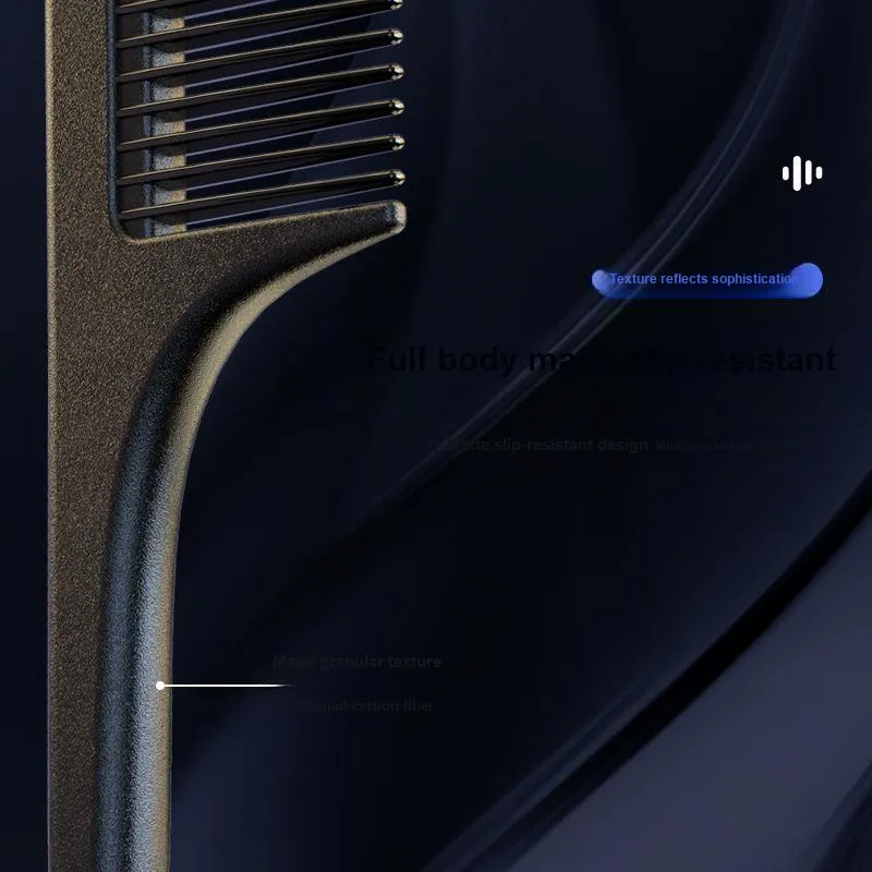 JINGLINGLONG Medium Size Carbon Fiber Nylon Resistant To Static Electricity Comb Blowout-2