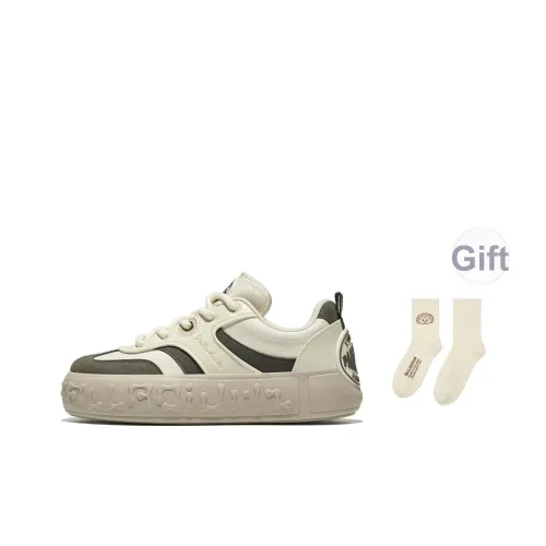 Палладий Дышащий Увеличение Высоты Низкий Топ Скейтборд Кроссовки Унисекс Бежевый Белый Зеленый