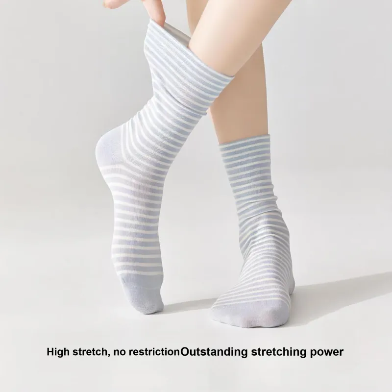 Temooues Knee-High Socks Women's Shopping Bag Combo Set-37