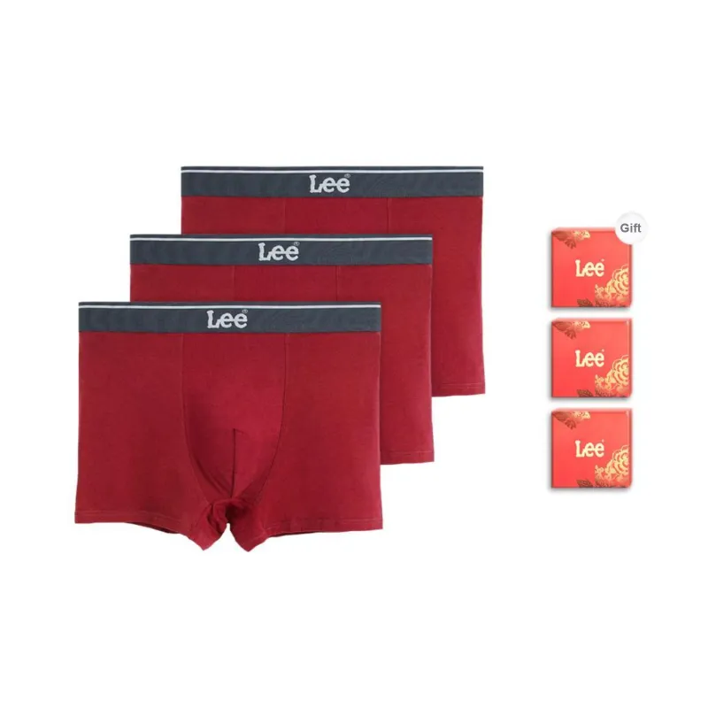 Lee Hui Guang II Generation Underwear Gift Boxes Men's Combo Set Dark Red-8
