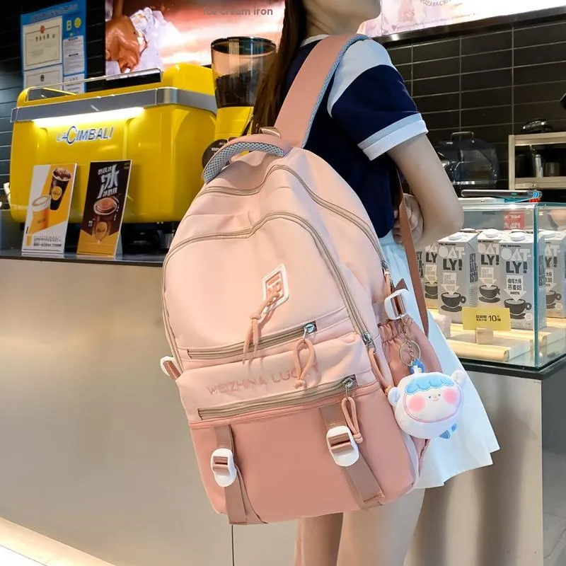 Yalu Nylon Backpack Unisex Multicolor-22