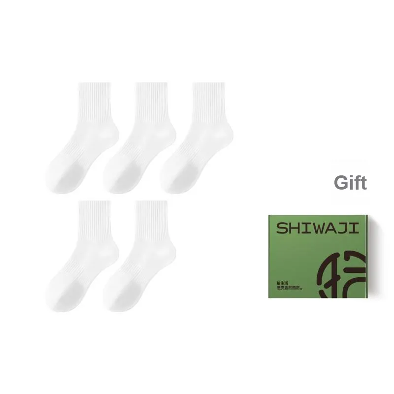 SHIWAJI Mid Calf Socks Unisex 5 Pack-0