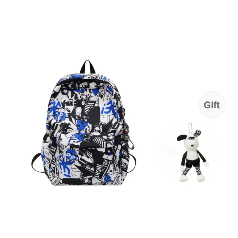 BRABOSTON Nylon Backpack Regular Unisex Pink/Gray/Green/Blue/Navy Blue-8