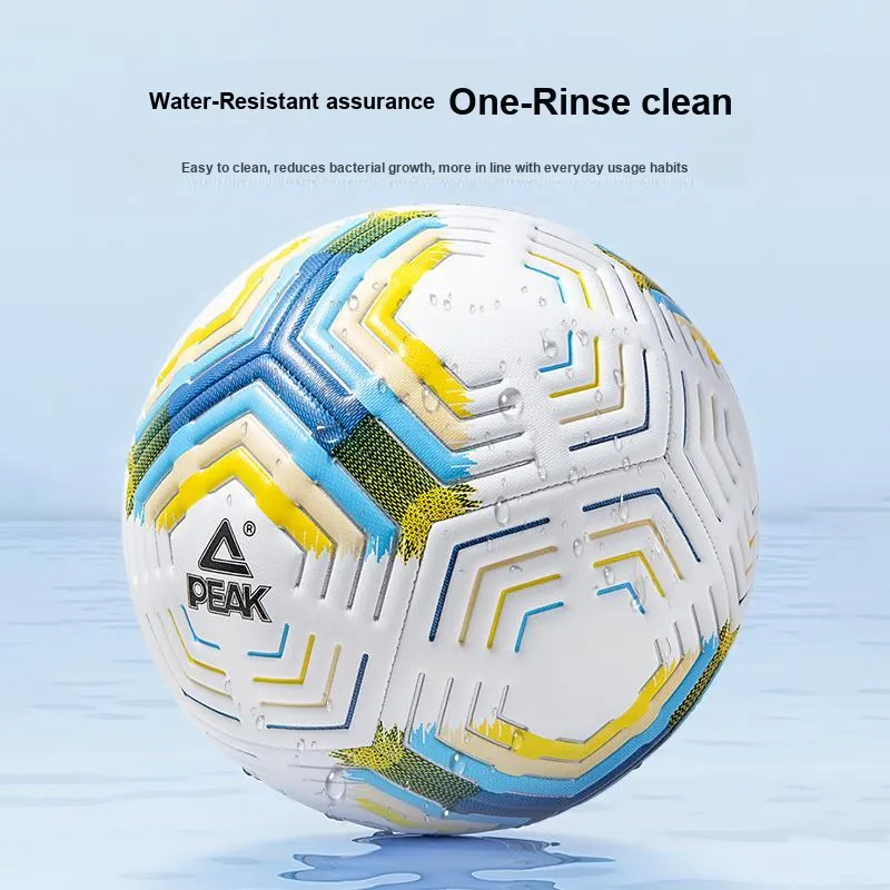 PEAK Size 4 5 Size Soccer Machine Stitched Soccer Ball Unisex Yellow White-5