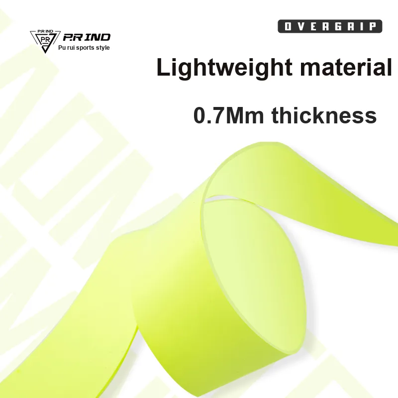 P.R IND Badminton Racket Grip Tape Grass Green Polyurethane Thin 12 Motoir-5