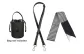 [Style 8]Black Adjustable Leather Strap 92-120cm+Checkered Scarf