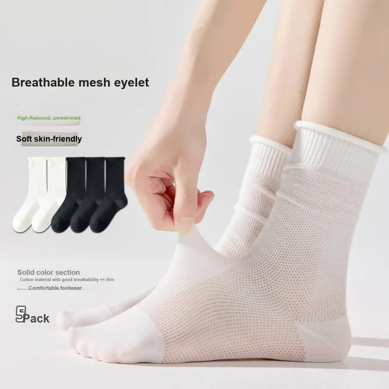 AUGUST Mid Calf Socks Women's 5 Pack-3