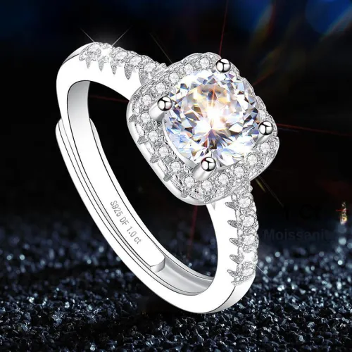 EAST BEAUTY S925 Silver Ring Diamond Ring Women's