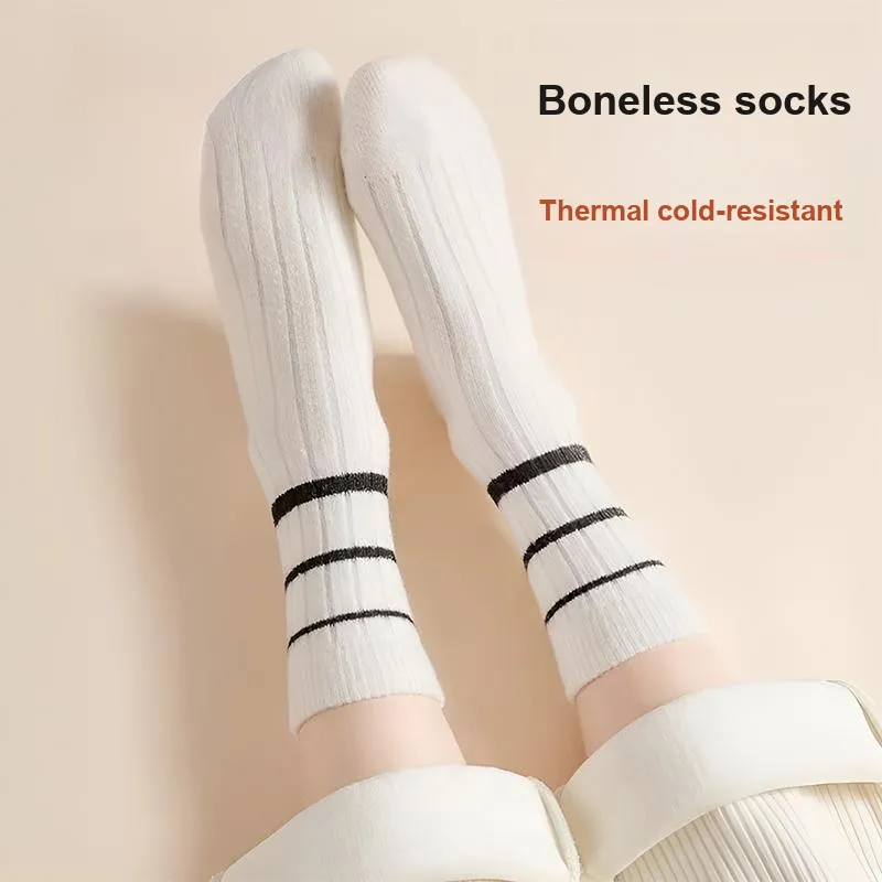 AOKANG Mid Calf Socks Women's 5 Pack Mixed Color-2