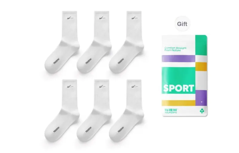 YOUKESHU Mid Calf Socks Unisex Shopping Bag Combo Set-36