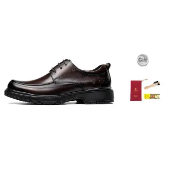 LAORENTOU Dress Shoes Men Low Top Black/Brown