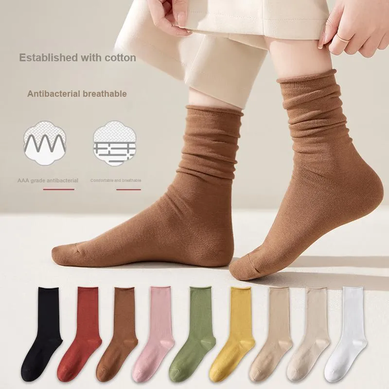 MIIOW Mid Calf Socks Women's 5 Pack-1