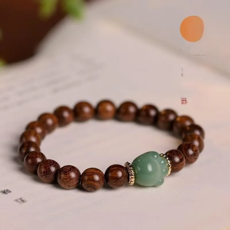 TIANTAISHAN Golden Sandalwood Wooden Bracelets Unisex-1