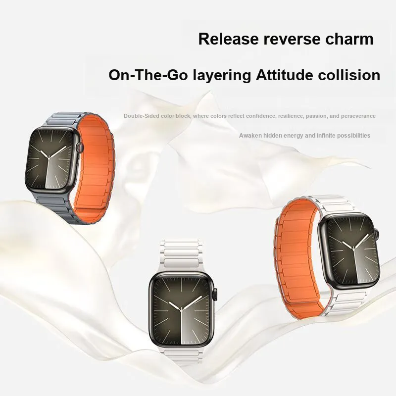 FZRT Watch Bands Cross Style Silicone Magnetic Sports Strap Unisex-3