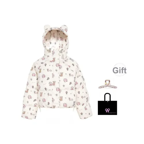 OYANXI Экрю Женские пуховики