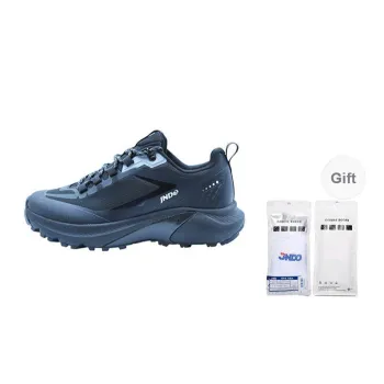 JNDO Anti Slip And Wear Resistant Breathable Low Top Sprint Running Shoes Unisex Blue Black