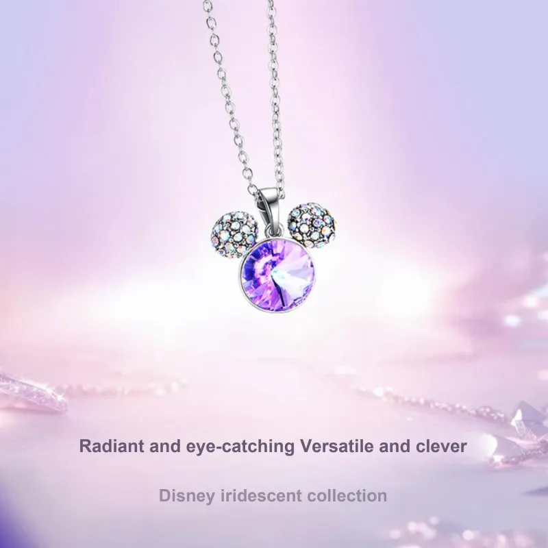 Disney Mickey Collection Princess Collection Copper Necklaces Women's Purple-5