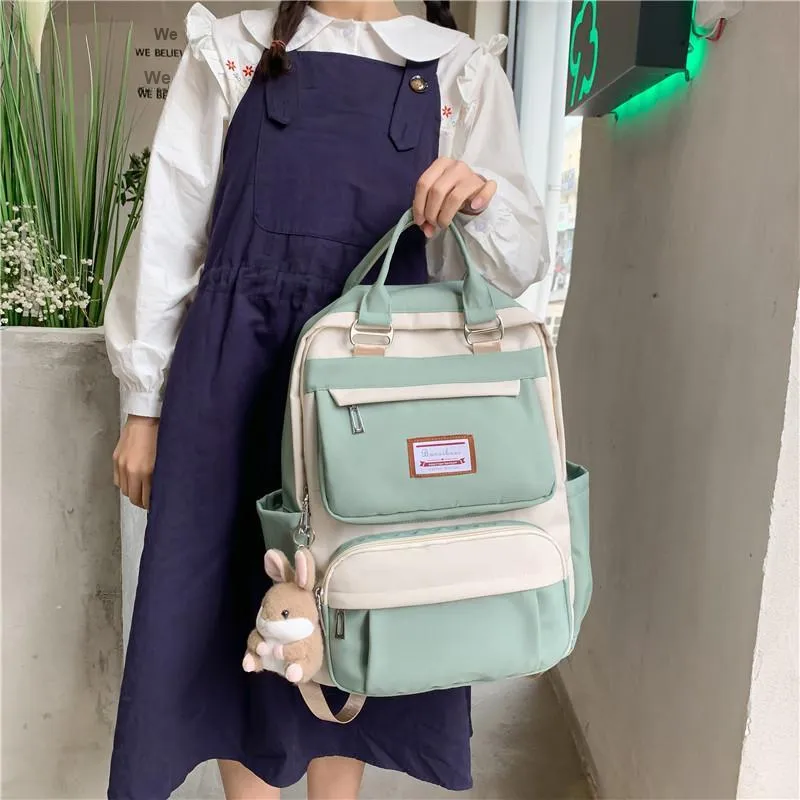 Alcohol Dragon Nylon Carry Backpack Regular Women's Green/Blue/Purple/Pink/Black-6