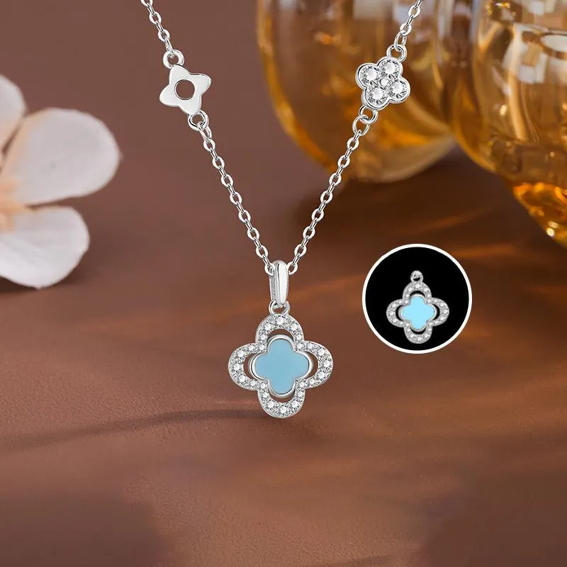 Happy Tide S999 Fine Silver Necklaces Women's-4