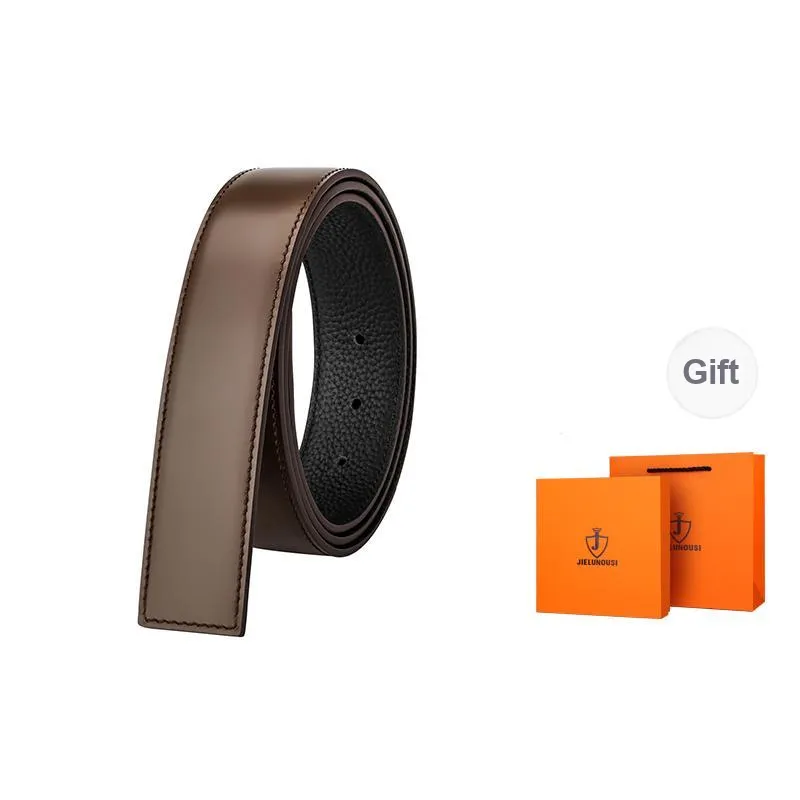 Jaylen Oos Headless Belt Compatible With Pants Belt Top Grain Cow Leather Leather Belts Men's 3.5cm-17