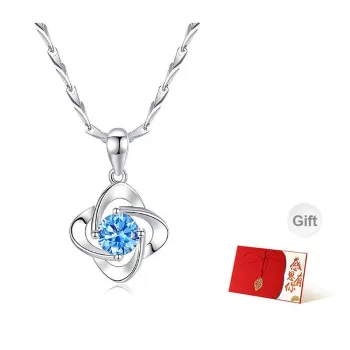 Wylyp Sterling Silver 999 Necklaces Women's Two Tone