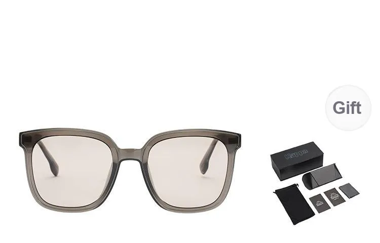Kappa Plate Frame Square Sunglasses Unisex Coffee-1