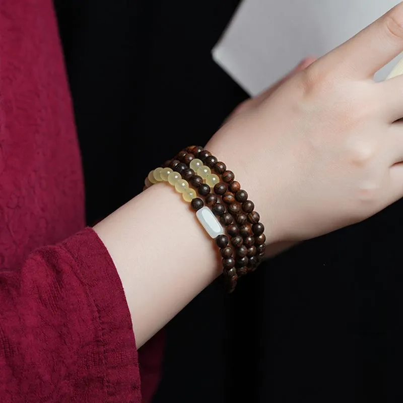 RIXIANGWAN Fragrance Agarwood Bracelets Unisex-5