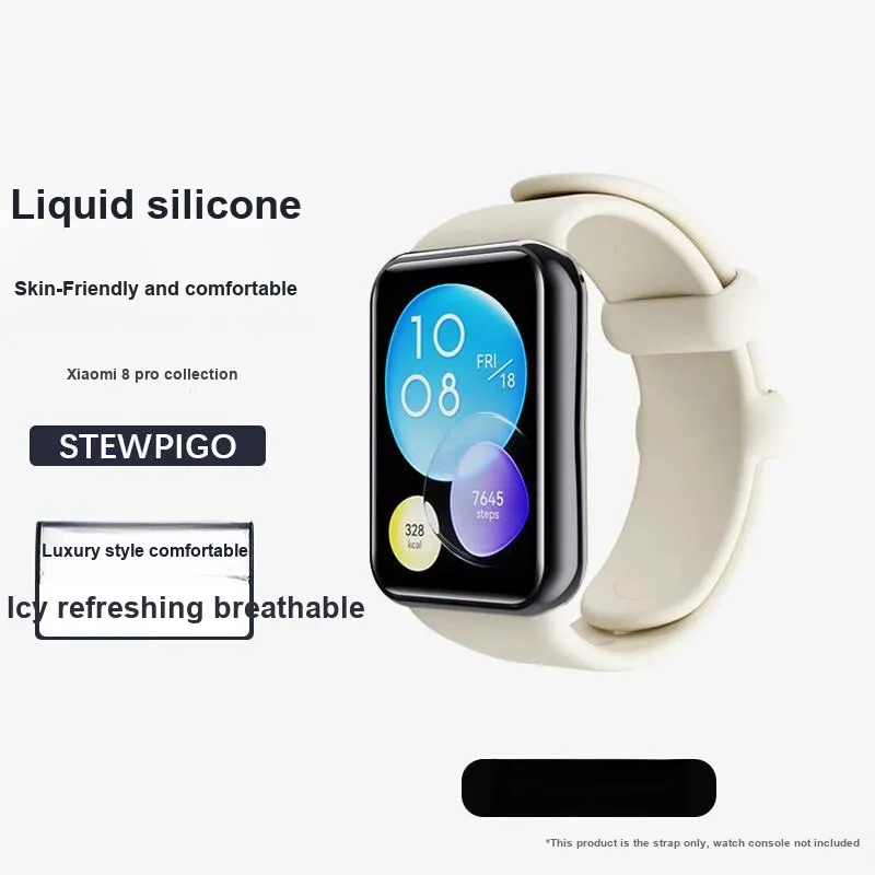 STEWPIGO Xiaomi Compatibility Watch Band 130 205mm Silicone Material-15