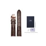 Dark Brown Deep Brown Line-Butterfly Clasp (Rose Gold)