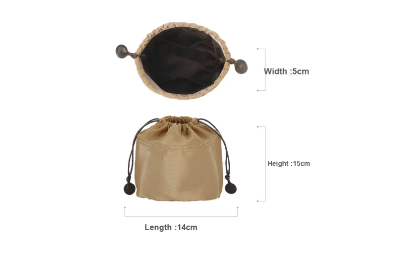 Lan Bao Fan Nylon Bag Accessory, Bucket Bag Insert Lining, Bag Support Strap Unisex Khaki-1