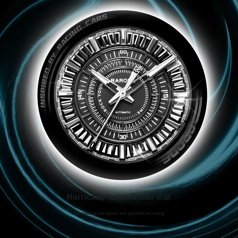 RARONE Mechanical Movement Watch Men's Watches Black Dial 8670459909737-4