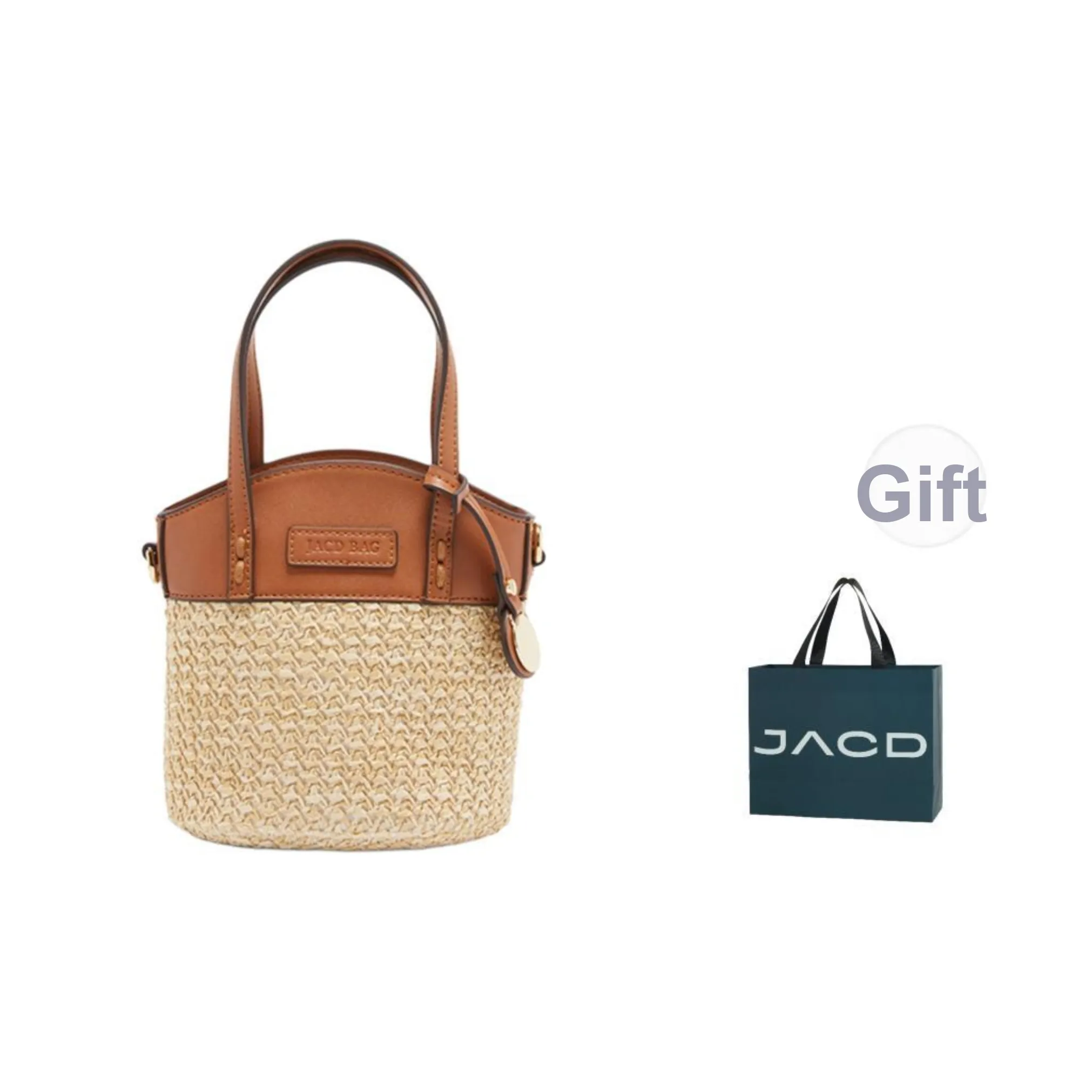 JACD PU Crossbody Handbag Medium Size Women's Light Brown