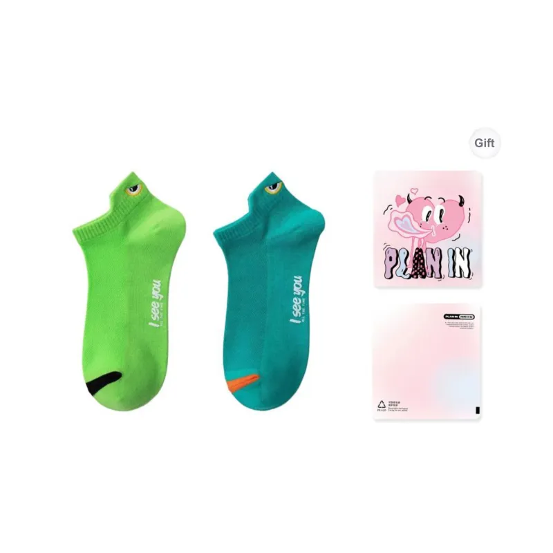 PLAN IN No Show Socks Unisex 5 Pack-7